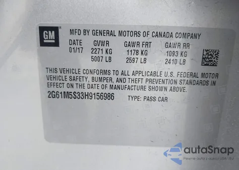 2017 Cadillac Xts Luxury from USA, damaged, VIN 2G61M5S33H9156986